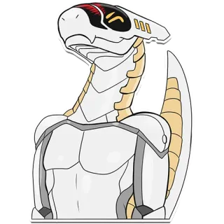😘 759d678e Protogen, Cyborg, Android, Biały, Robot, Futrzak telegram sticker