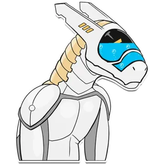 😭 77a40afd robot, biały, futurystyczny, postać, zbroja telegram sticker