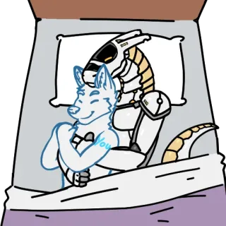 🛌 c45b4ce2 wou Futrzak, Łóżko, Spać, Przytulanie, Słodkie, Kreskówka telegram sticker