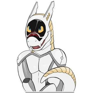 😊 e528e81e naklejka, robot, zwierzę, postać, biały telegram sticker