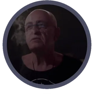 😤 079c9e21 man, glasses, bald, smoking, portrait, person telegram sticker