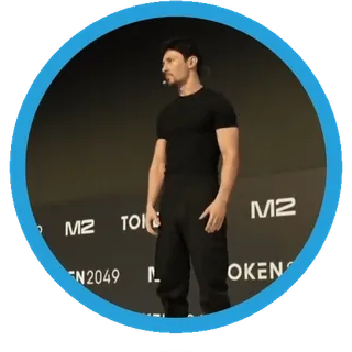 ✈️ 7c973911 M2 person, man, conference, speaking, token, event telegram sticker