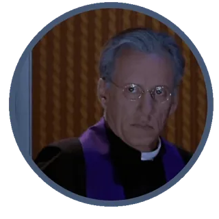 🙈 c872f19e priest, clergyman, religion, religious figure, purple, collar telegram sticker