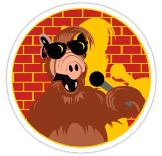 🎤 6e2f4a26 ALF Альф, 80-е, ТВ-шоу, Пришелец, Мелмак telegram sticker