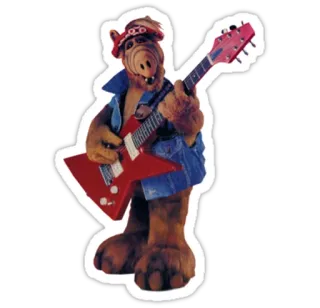 🎸 9bce4db0 Alf Альф, гитара, рок, 80-е, телешоу, инопланетянин telegram sticker