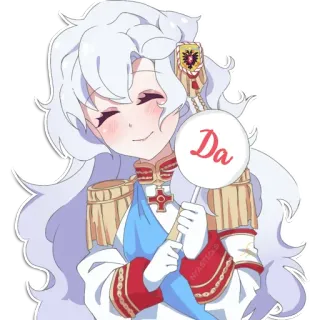 👌 ece438c0 Da Anime, Meisje, Militair, Officier, Leuk telegram sticker