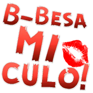 👌 6f1bfb5c B-BESA MI CULO! оскорбление, обидный, грубый, испанский telegram sticker