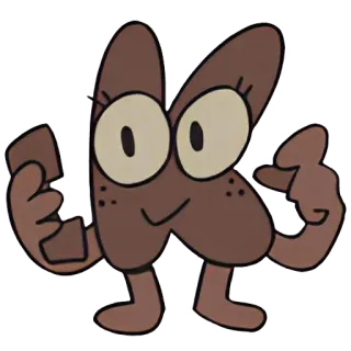 ☺️ 535d1710 desenho animado, personagem, chocolate, engraçado telegram sticker