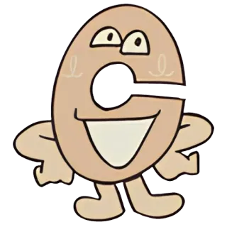 😁 8b260129 Letra C, Personagem, Desenho animado, Alfabeto, Fofo telegram sticker