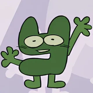 😧 a85c2b7d Four Battle for Dream Island Desenho animado, Número, Quatro, Personagem, Battle for Dream Island, BFDI telegram sticker