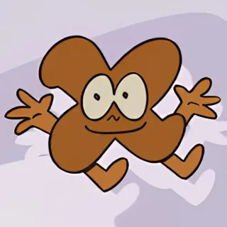 🥰 c26c6e93 X personagem de desenho animado, object show, animação, forma geométrica, fofo telegram sticker