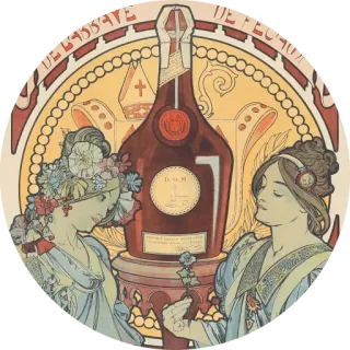 Alfons Mucha by @K0Tto telegram stickers