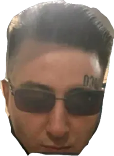 😎 8494aed5 038 face, glasses, man, tattoo, head, person telegram sticker