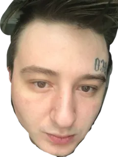 😐 9ea0f917 030 face, man, portrait, tattoo telegram sticker