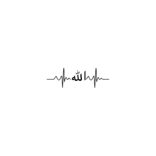 🖤 51dc38fe الله Allah, Islam, Arabic calligraphy, heartbeat, faith, religion whatsapp sticker