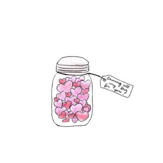 🌌 8ae8ad4e Saving all my love for you! jar, hearts, love, romantic, saving, sweet, gift whatsapp sticker