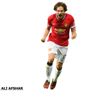 ⚽ 01cbe2ef ALI'AFSHAR football, soccer, sport, athlète, Manchester United telegram sticker