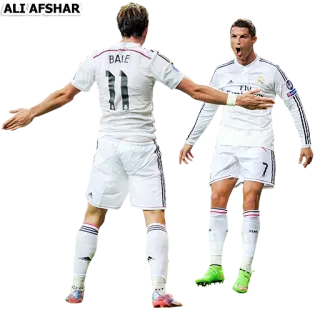 ⚽ 5d1ecfa8 football, football, joueurs, Cristiano Ronaldo, Gareth Bale, Real Madrid, sport telegram sticker