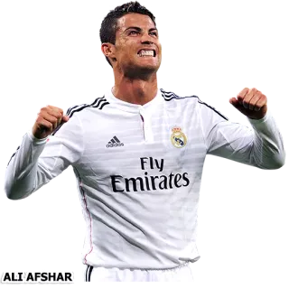 ⚽ bd0c8d93 ALI/AFSHAR cristiano ronaldo, football, soccer, real madrid, athlète telegram sticker