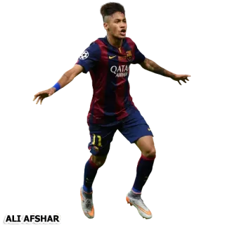 ⚽ c12a1ac8 Neymar ALÍ AFSHAR football, joueur, sport, athlète telegram sticker