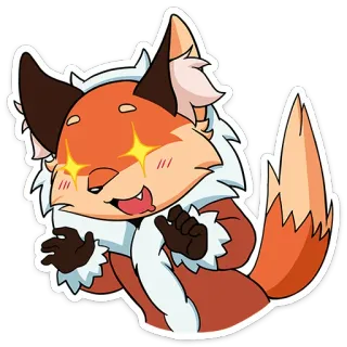 Лиса Алиса - зайчик @stickers_vk telegram stickers