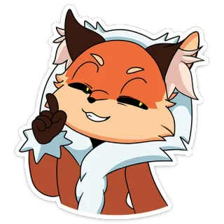 👆 54ae4e80 cáo, động vật, hoạt hình, nhân vật, furry, chỉ, nghệ thuật số telegram sticker