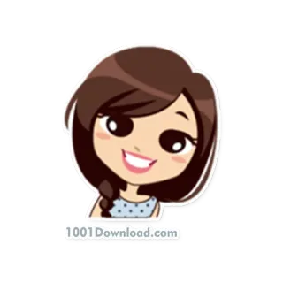 😃 24d9054f 1001Download.com 만화, 소녀, 여자, 귀여운, 스티커 telegram sticker