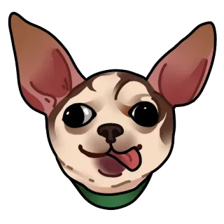 😛 d70c4d77 Hund, Chihuahua, Tier, Haustier, süß, Cartoon, Aufkleber telegram sticker