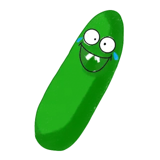 😀 25a3af29 ogórek kiszony, kreskówka, jedzenie, śmieszne, warzywo, postać telegram sticker