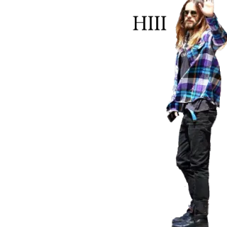 😍 637a6bdc jared leto, actor, músico, celebridad, hombre, saludando telegram sticker
