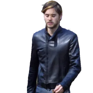 😍 6dfb5676 Jared Leto hombre, chaqueta cuero, Jared Leto, actor, celebridad telegram sticker