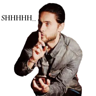 😍 ce93dc2e Jared Leto actor, celebridad, hombre, retrato, shhh telegram sticker
