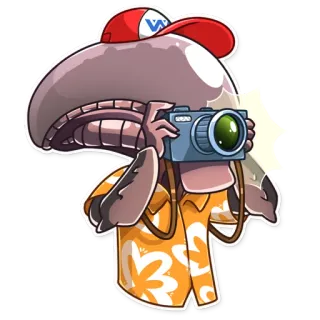 📸 acf1925f sticker, personage, fotograaf, camera, cartoon, illustratie telegram sticker