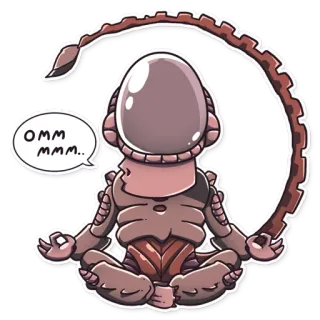 😌 f224e6fd OMM
MMM.. Alien, Meditatie, Om, Vredig, Xenomorf, Cartoon telegram sticker
