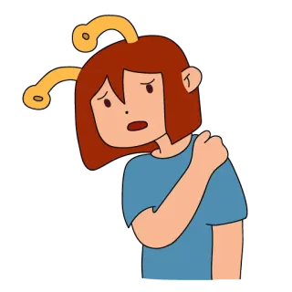 😕 cabe5099 Мультик, Персонаж, Грустный, Обеспокоенный telegram sticker