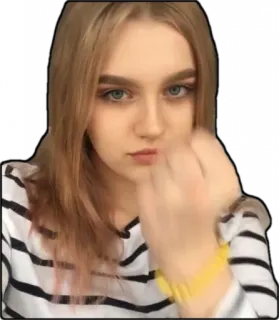 👊 73673157 mulher, menina, gesto de mão, ofensivo, rude whatsapp sticker