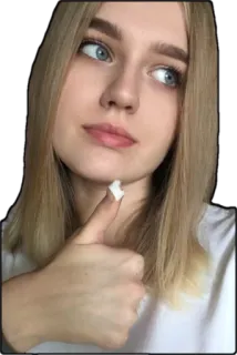 👍 d5f410b4 menina, retrato, mulher, loira, pessoa, selfie whatsapp sticker