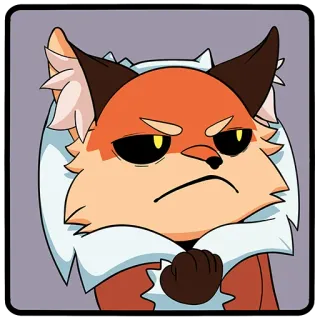 🤦 2a6e34b9 volpe, arrabbiato, cartone animato, animale, personaggio, furry whatsapp sticker