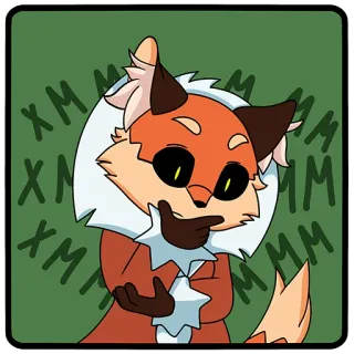 🤔 448cf83b volpe, pensare, domanda, cartone animato, animale whatsapp sticker