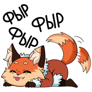 🦊 e4d99ba0 volpe, animale, carino, cartone animato, adesivo, arancione, peloso whatsapp sticker