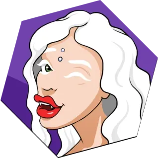 🥳 3572ea95 吸血鬼, 卡通, 女人, 獠牙, 怪物, 幻想 telegram sticker