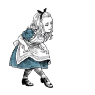 😌 11404f9e Alice Alice in Wonderland 爱丽丝, 仙境, 冒险, 女孩, 好奇 telegram sticker