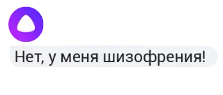 👻 11f42114 Нет, у меня шизофрения! telegram sticker