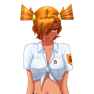 👿 56184ddc 动漫女孩, 卡通人物, 校服, 性感 telegram sticker