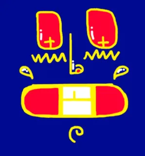 🤖 59485d24 abstrak, wajah, kartun, ilustrasi, seni, desain telegram sticker