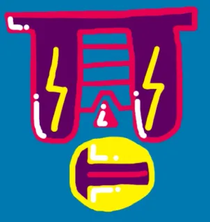 ⚡️ bd77beb8 abstrak, geometris, stiker, coretan, kartun telegram sticker