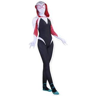 🤨 63648c7a Spider-Gwen Spider-Gwen, superhero, comic book character, costume, female superhero telegram sticker