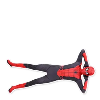 😴 be45cc8b Spider-Man superhero, marvel, spiderman, comic book, laying down telegram sticker
