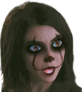 🤡 430380bf Clown Make-up, gruselig, Horror, Gesichtsbemalung, Halloween telegram sticker