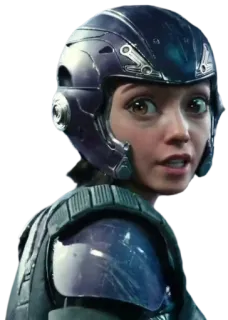 😳 498c797e Alita Alita: Battle Angel Cyborg, Kampf, Rüstung, weiblich, Roboter, Science-Fiction telegram sticker